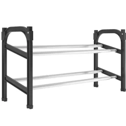 vidaXL Schoenenrek met 2 schappen verlengbaar 119x24x37 cm