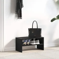 vidaXL Schoenenrek stapelbaar 60x30x30,5 cm zwart eikenkleurig