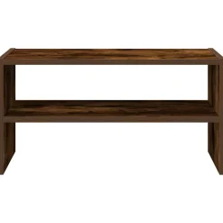 vidaXL Schoenenrek stapelbaar 60x30x30,5 cm gerookt eikenkleurig