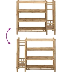 vidaXL Schoenenrek 88 x 27 x 80 cm Bamboe Naturel