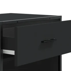 vidaXL Schoenenrek 48x38x97,5 cm bewerkt hout zwart