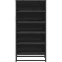 vidaXL Schoenenrek 48x38x97,5 cm bewerkt hout zwart