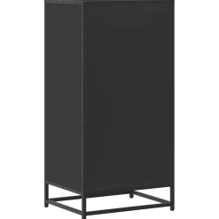 vidaXL Schoenenrek 48x38x97,5 cm bewerkt hout zwart