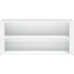 vidaXL Schoenenrek 100x35x45 cm bewerkt hout wit