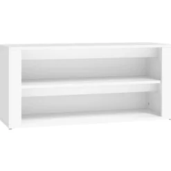 vidaXL Schoenenrek 100x35x45 cm bewerkt hout wit