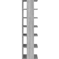 vidaXL Schoenenrek 27,5x27x102 cm bewerkt hout grijs sonoma