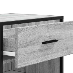 vidaXL Schoenenrek 48x38x97,5 cm bewerkt hout grijs sonoma eikenkleur