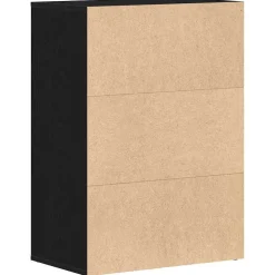vidaXL Schoenenrek 60 x 35 x 84 cm Bewerkt hout Zwart Eiken