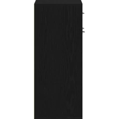 vidaXL Schoenenrek 60 x 35 x 84 cm Bewerkt hout Zwart Eiken