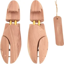 vidaXL Schoenspanner met schoenlepel EU 36-37 massief cederhout