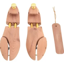 vidaXL Schoenspanner met schoenlepel EU 36-37 massief cederhout