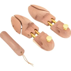 vidaXL Schoenspanner met schoenlepel EU 36-37 massief cederhout