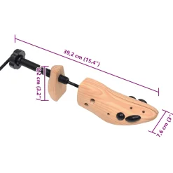 vidaXL Schoenspanners maat 36-40 massief grenenhout
