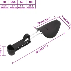 vidaXL Schoenspanners 5 paar EU 35-38 kunststof zwart