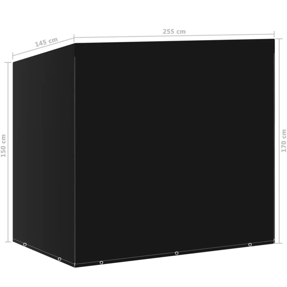 vidaXL Schommelbankhoes met 10 oogjes en 2 ritsen 255x145x170 cm