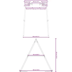 vidaXL Schommelframe voor kinderen buiten B 156 x H 185 cm