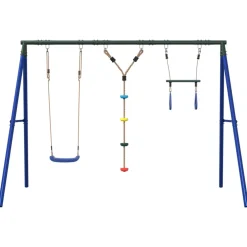 vidaXL Schommelset met schommels, trapeze en ladder