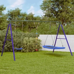 vidaXL Schommelset met schommel, klimtouw met schijven en nestschommel
