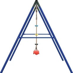 vidaXL Schommelset met schommel en klimtouw met schijven