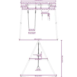 vidaXL Schommelset met schommel en trapeze