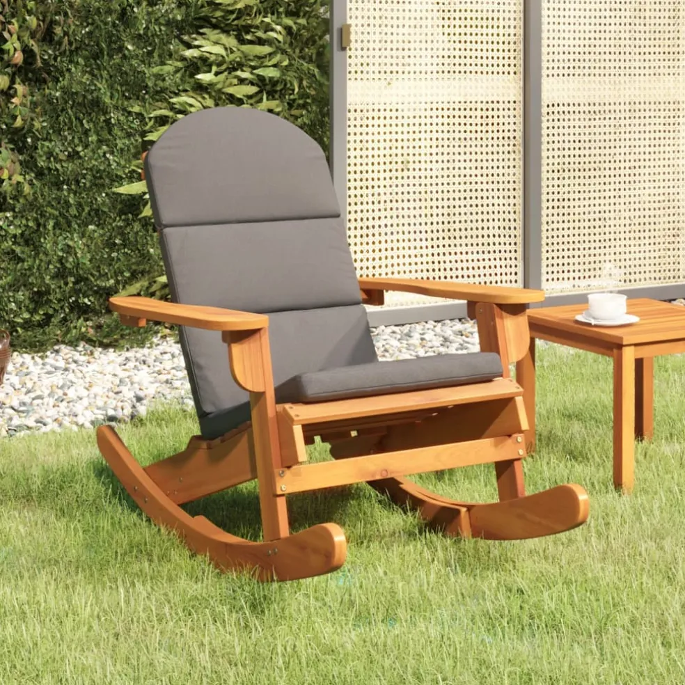 vidaXL Schommelstoel Adirondack met kussens massief acaciahout