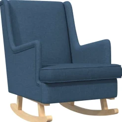vidaXL Schommelstoel Blauw 62 x 80 x 85 cm Stof