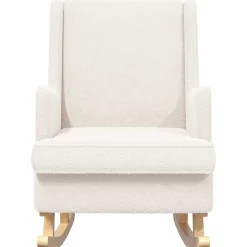 vidaXL Schommelstoel Crèmekleurig 62 x 80 x 85 cm Bouclé