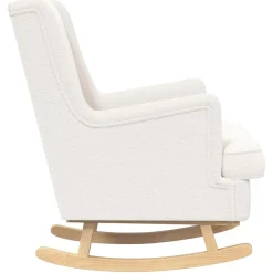 vidaXL Schommelstoel Crèmekleurig 62 x 80 x 85 cm Bouclé