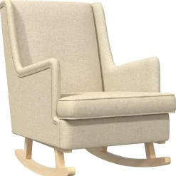 vidaXL Schommelstoel Crème 62 x 80 x 85 cm Stof