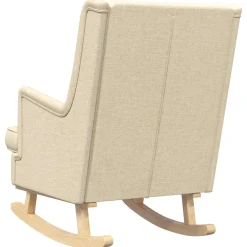 vidaXL Schommelstoel Crème 62 x 80 x 85 cm Stof