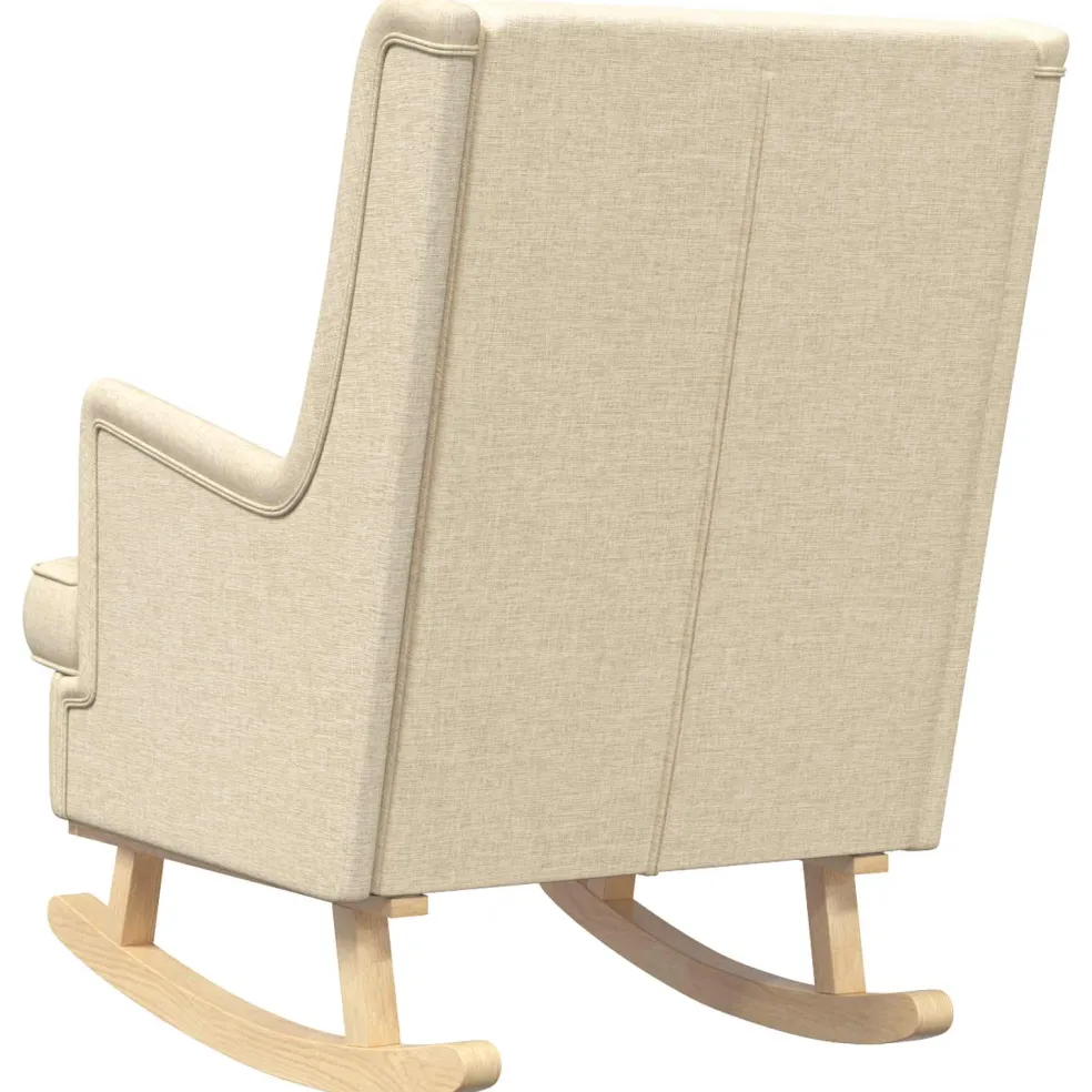 vidaXL Schommelstoel Crème 62 x 80 x 85 cm Stof