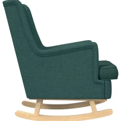 vidaXL Schommelstoel Donkergroen 62 x 80 x 85 cm Stof