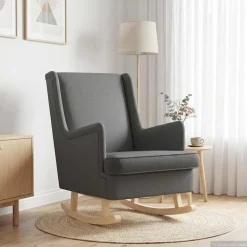 vidaXL Schommelstoel Donkergrijs 62 x 80 x 85 cm Stof