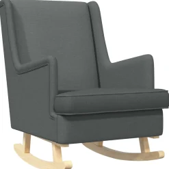 vidaXL Schommelstoel Donkergrijs 62 x 80 x 85 cm Stof