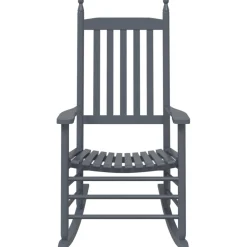 vidaXL Schommelstoelen met gebogen zitting 2 st populierenhout grijs