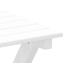 vidaXL Schommelstoelen 2 st met inklapbare tafel populierenhout wit
