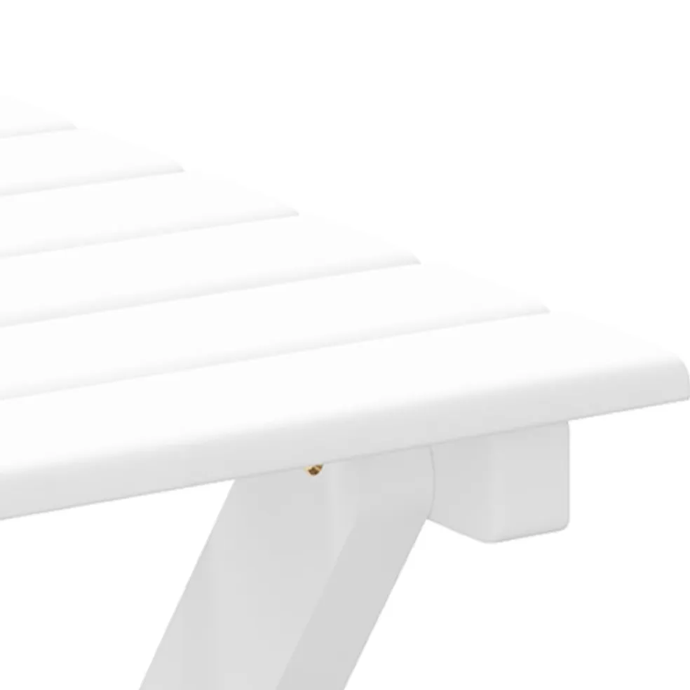 vidaXL Schommelstoelen 2 st met inklapbare tafel populierenhout wit