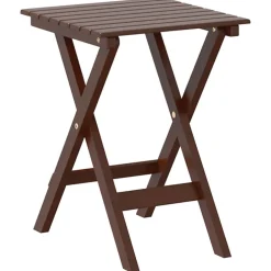 vidaXL Schommelstoelen 2 st met inklapbare tafel populierenhout bruin