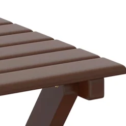 vidaXL Schommelstoelen 2 st met inklapbare tafel populierenhout bruin