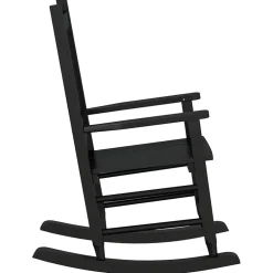 vidaXL Schommelstoelen 2 st voor kinderen massief populierenhout zwart