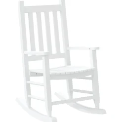 vidaXL Schommelstoelen 2 st voor kinderen massief populierenhout wit