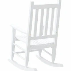vidaXL Schommelstoelen 2 st voor kinderen massief populierenhout wit