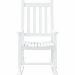 vidaXL Schommelstoelen 2 st voor kinderen massief populierenhout wit