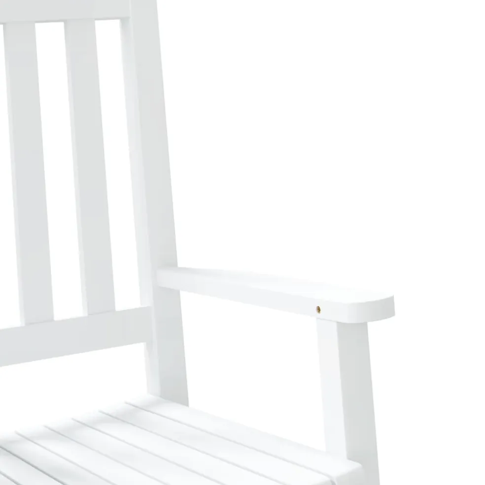 vidaXL Schommelstoelen 2 st voor kinderen massief populierenhout wit