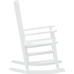 vidaXL Schommelstoelen 2 st voor kinderen massief populierenhout wit