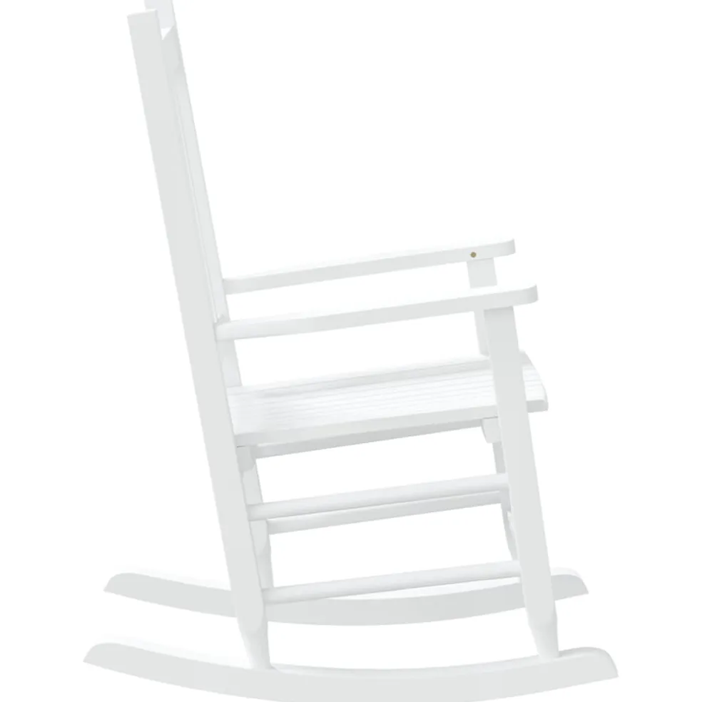 vidaXL Schommelstoelen 2 st voor kinderen massief populierenhout wit