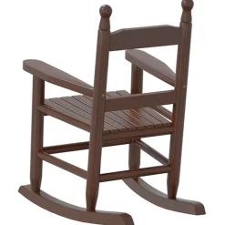 vidaXL Schommelstoelen 2 st voor kinderen massief populierenhout bruin