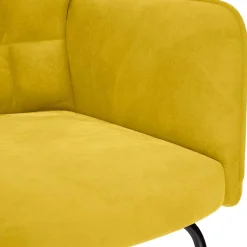 vidaXL Schommelstoel fluweel geel