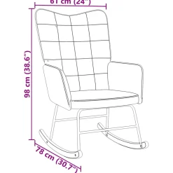 vidaXL Schommelstoel fluweel lichtgroen