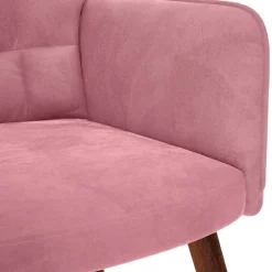 vidaXL Schommelstoel fluweel roze